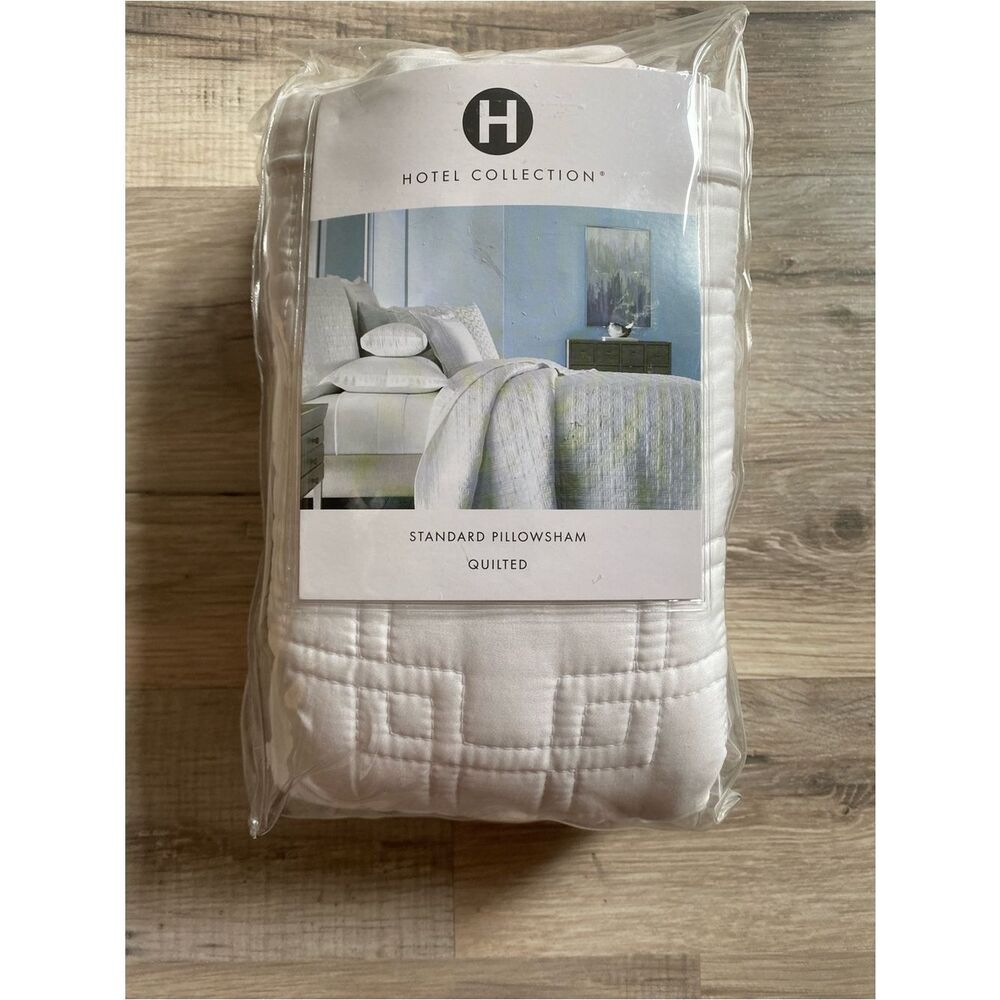 Hotel Collection Quilted Standard Pillowsham - White